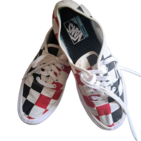VANS Off the Wall Comfy Cush check sneakers low shoes preppy artsy mens 9 - Picture 7 of 16